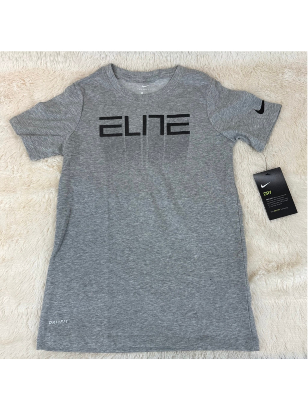 Nike Dri Fit Elite grey short sleeve t shirt NWT-S